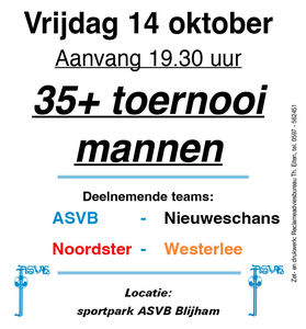 35+ toernooi mannen
